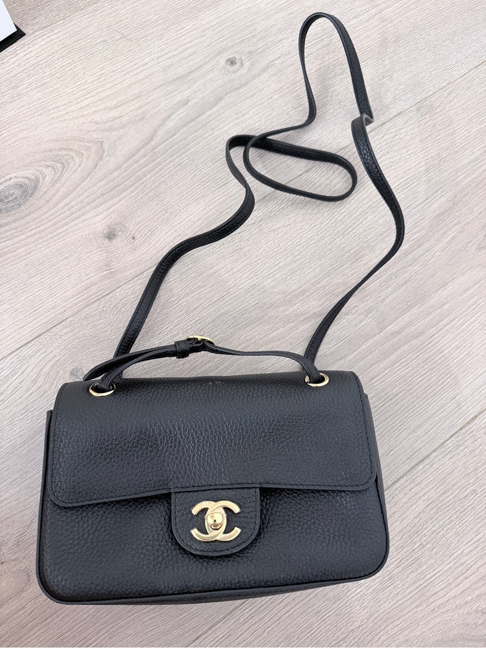 Chanel new 26B black flap mini souplissimo bag